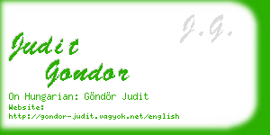 judit gondor business card